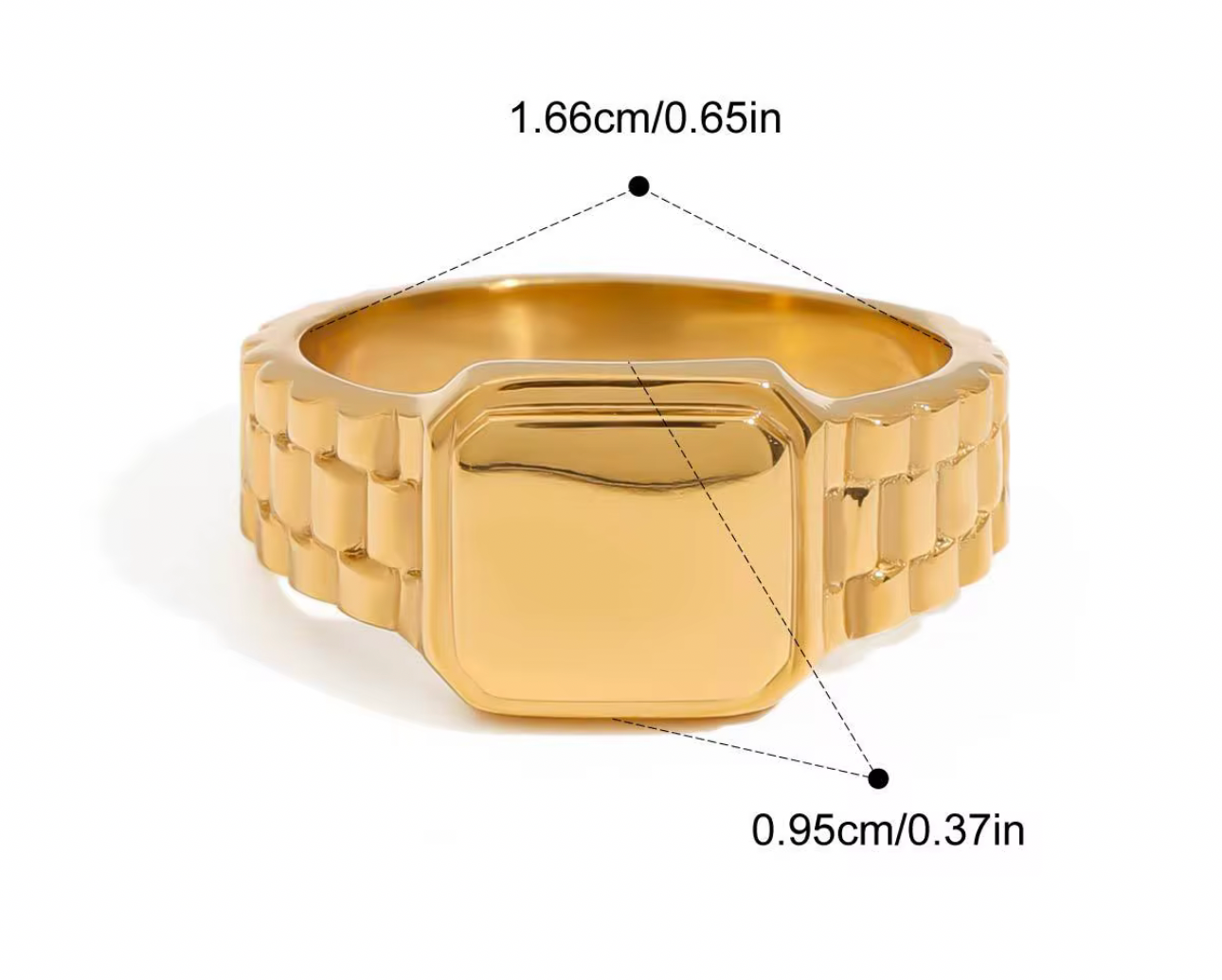 Anello kora quadrato