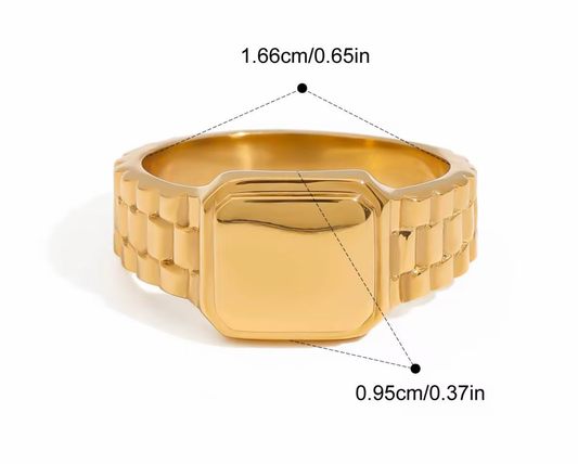 Anello kora quadrato